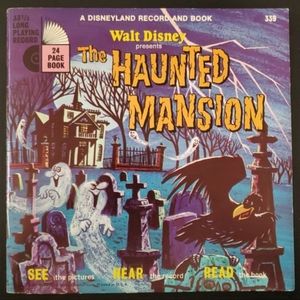 Walt Disney The Haunted Mansion Record Book Vintage 1970